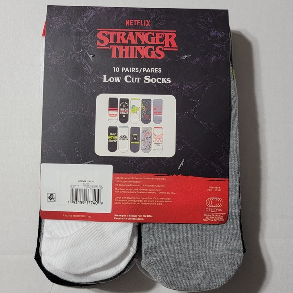 Stranger Things Low Cut Socks Netflix Womens Gift‎ Demogorgon Hawkins Hopper - Picture 3 of 5